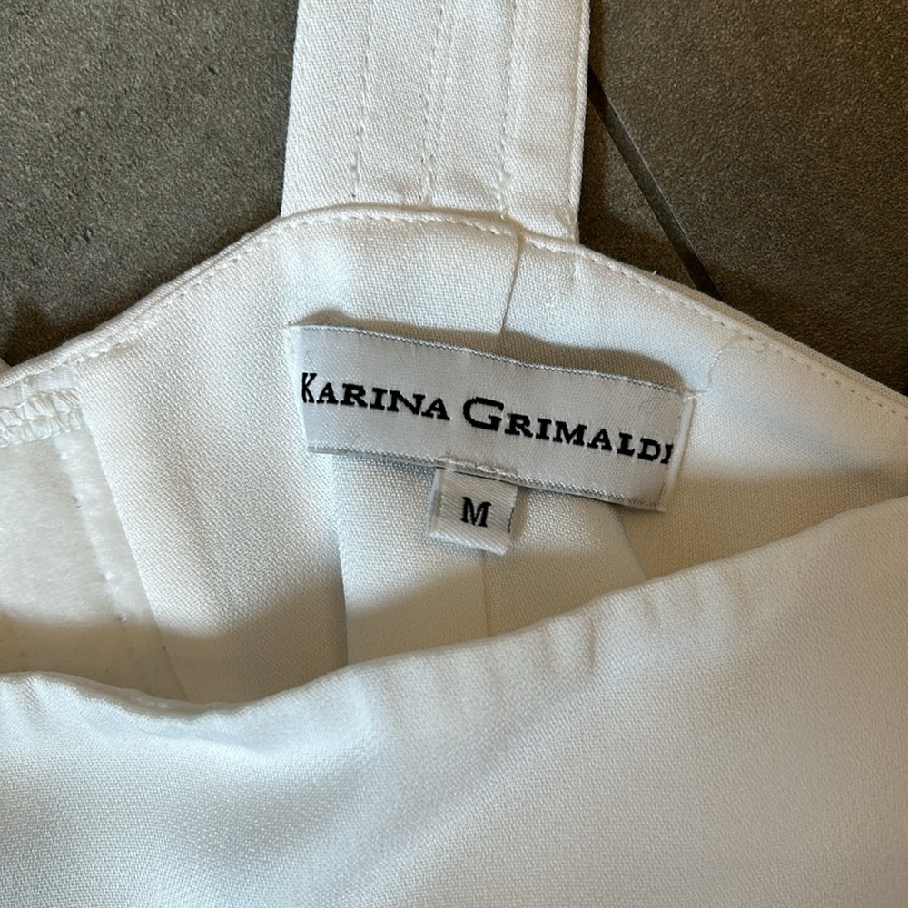 Karina Grimaldi Awada Solid White Top - Picture 7 of 12